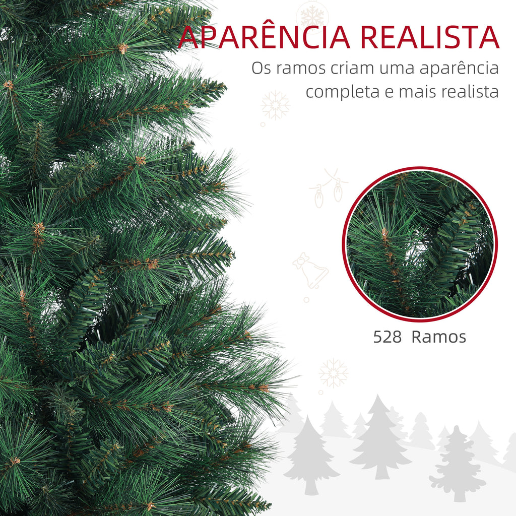 Árvore de Natal 180 cm Árvore de Natal Artificial com 528 Ramos e Suporte de Metal Árvore de Natal para Sala Interior Verde — foto 5