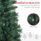 Árvore de Natal 180 cm Árvore de Natal Artificial com 528 Ramos e Suporte de Metal Árvore de Natal para Sala Interior Verde — foto 5