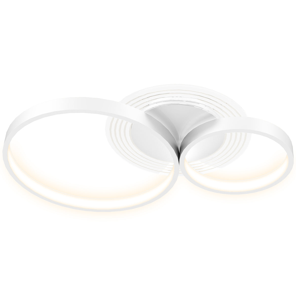 Candeeiro de Teto LED 40W Candeeiro Moderno com Iluminação LED 3000K/4000K/6500K para Quarto Sala Cozinha Sala de Jantar 59x38x7,4 cm Branco — foto 1