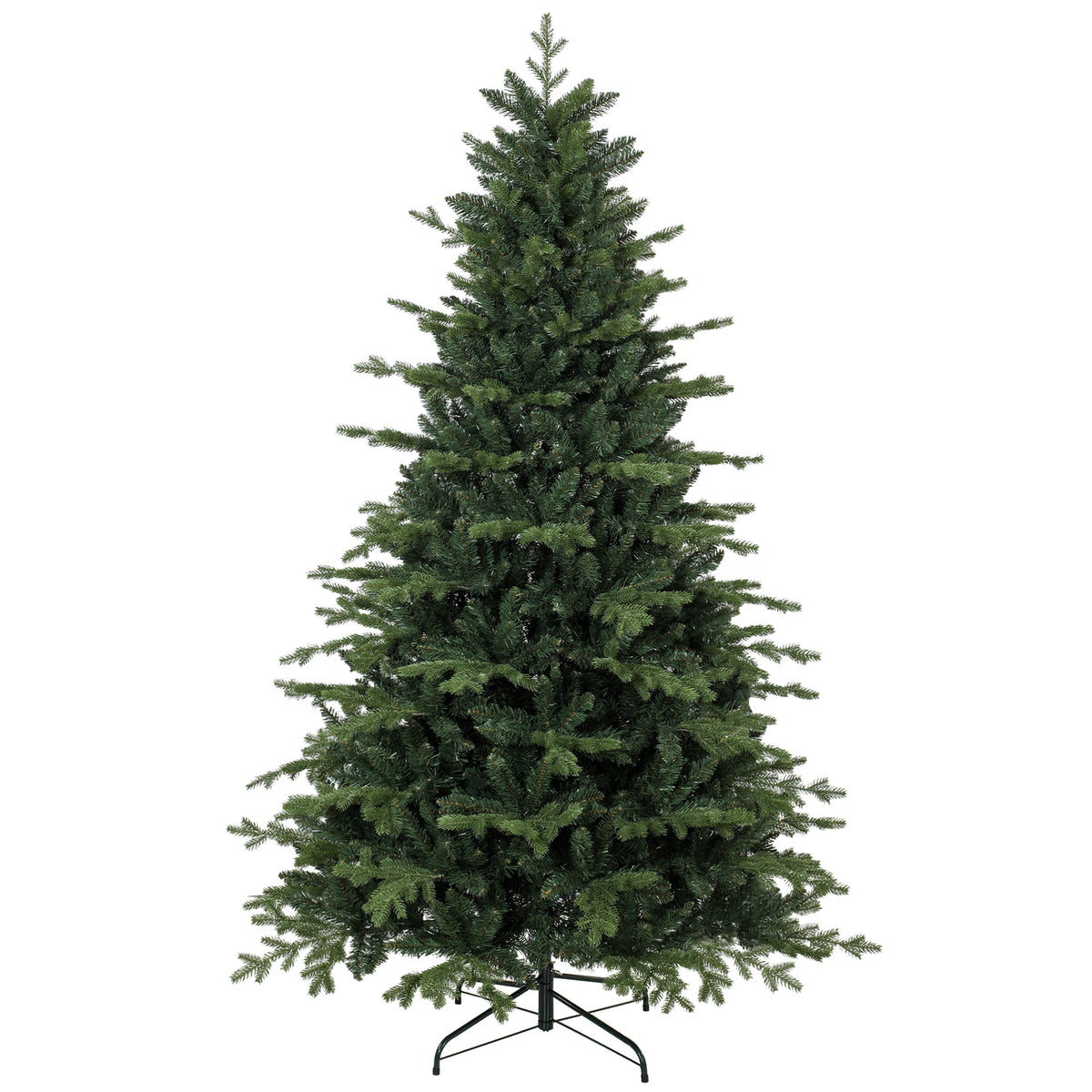 Árvore de Natal artificial 210 cm com 2080 Ramos Realistas Design Amplo e Ramos Articulados Verde — foto 1