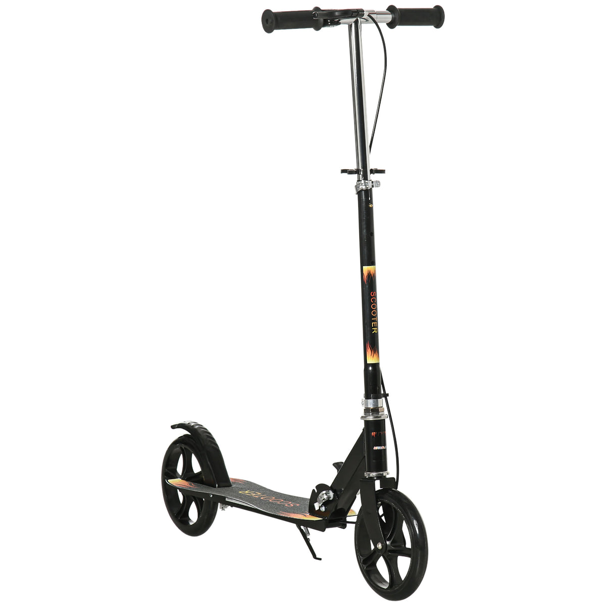 Patinete Dobrável para Criança com Guidão Ajustável em Altura e Duplo Freio 86x35x93-103 cm Preto — foto 1