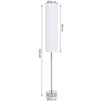 Candeeiro de Pé Moderno para o Quarto com Luzes E27, 40W e Interruptor de Pé, com Base de Aço Inoxidável Cor Branca 120cm — foto 3