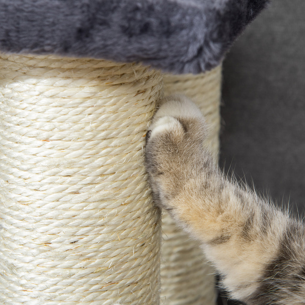 Escada para animais de estimação escada para gatos cães cobertura macia de pelucia Raspador de Sisal Estável 4 Passos 60x42x61 cm Cinzento — foto 8