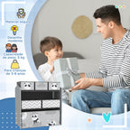 Estante para Brinquedos com 6 Caixas de Tecido não Tecido Amovíveis Organizador de Brinquedos para Crianças de 3-8 Anos para Dormitório 63x30x66 cm Ciza — foto 7