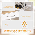 Carrinho de cozinha Carrinho de serviço de 4 níveis com rodas giratórias Gaveta Prateleiras Garrafeira Armazenamento De Cozinha Sala de estar Sala de jantar 37x37x76 cm Branco — foto 6