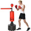 Punching Ball de Boxe com Altura Ajustável com Barra Giratória 360° e Base Preenchida Punching Ball para Boxe 88x48x155-205 cm Preto e Vermelho — foto 1