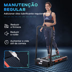 Passadeira Elétrica com Parada de Emergência Ecrã LCD Controlo Remoto Velocidade 1-6km/h Potência do Motor 500W 105x56x108,5cm Preto — foto 5