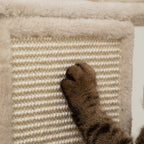 Arranhador para Gatos Grande Altura 173 cm Arranhador para Gatos Torre para Gatos com Plataformas Caverna Bolas Suspensa e Rede Bege — foto 8