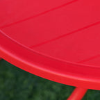 Conjunto de Mesa e Cadeira de Jardim Conjunto de Picnic Dobrável para Crianças Conjunto de Mesa com Chapéu de Sol com Altura Ajustável 100-125cm Desenho de Joaninha Vermelho — foto 8