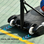 Tabela de Basquetebol para Exterior com Altura Ajustável 206-260 cm Cesta de Basquetebol com Rodas e Base Recarregável para Adolescentes e Adultos Preto — foto 6