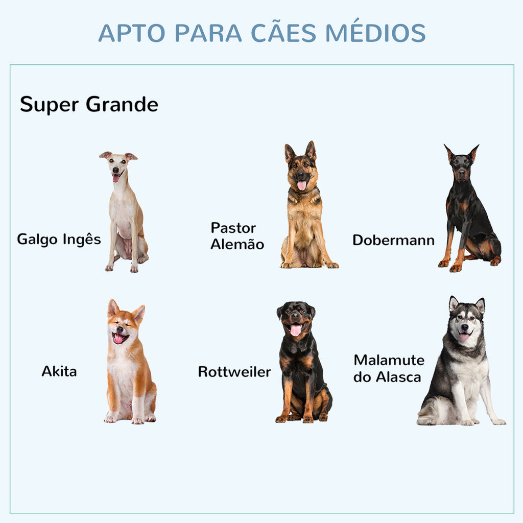 Gaiola de Metal para Cães com Rodas e Freios Bandeja Removível e Porta com Trava para Golden Retriver Labrador 109x76x87cm Preto — foto 7