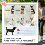 Carrinho para Cães Dobrável, Coche para Cães Pequenos com Cesta de Armazenamento, Janelas de Rede, Suporte para Copos, Rodas EVA, Almofada Lavável, Travões, Carga 10 kg, 75x45x97 cm, Azul — foto 4
