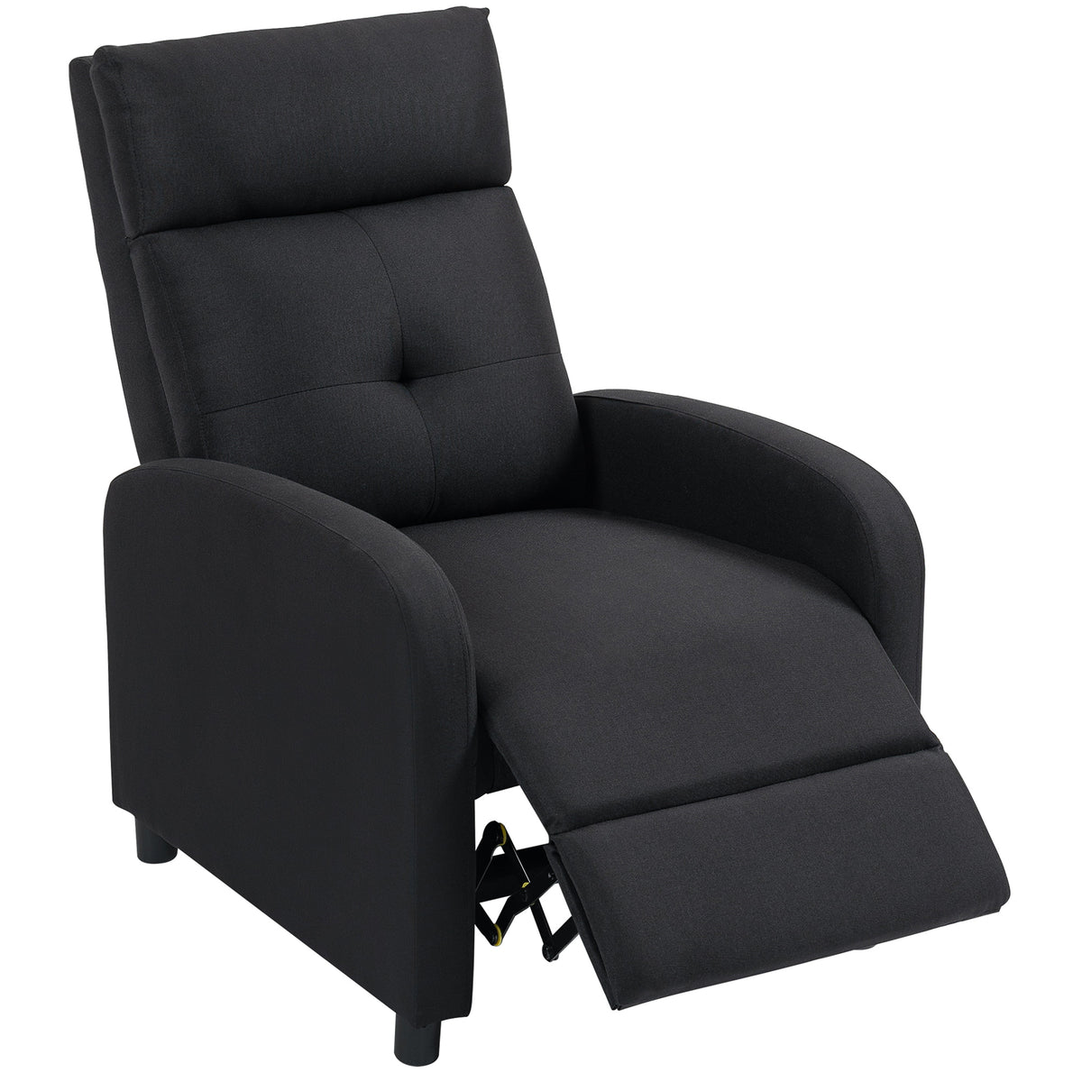 Poltrona Relax Reclinável até 155° Poltrona Reclinável Manual Estofado em Tecido Carga Máxima 150 kg para Pessoas com Altura Inferior 195 cm 67x87x98 cm Preto — foto 1