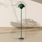 Candeeiro de Pé Moderno 155 cm Candeeiro de Pé para Sala com Ecrã em Forma de Taça Refletora de Luz Interruptor de Pé Suporte E27 sem Lâmpada para Quarto Escritório Sala de Estar Ø35x155 cm Verde — foto 3