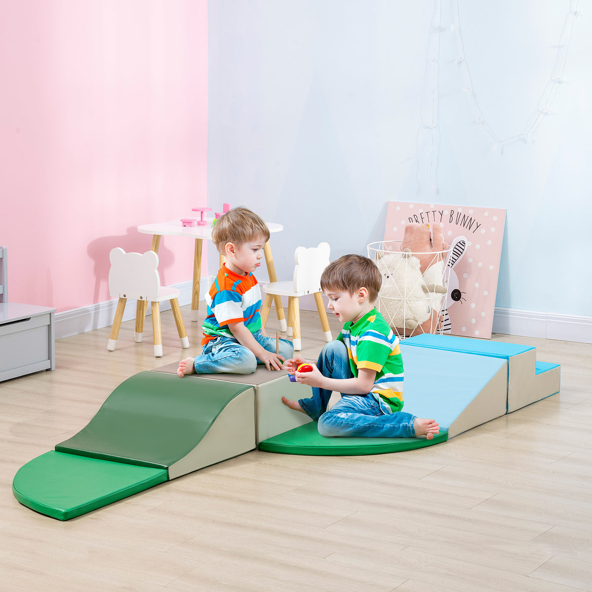 Conjunto de 6 Blocos de Espuma para Crianças de 12-36 Meses Blocos de Construção Brinquedo Educativo Infantil para Escalar Multicor — foto 2