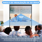 Tela de Projeção Manual de 85 Polegadas Tela de Projeção Portátil Formato 1:1 para Interior e Exterior Cinema em Casa Jardim 162,5x162 cm Branco — foto 5