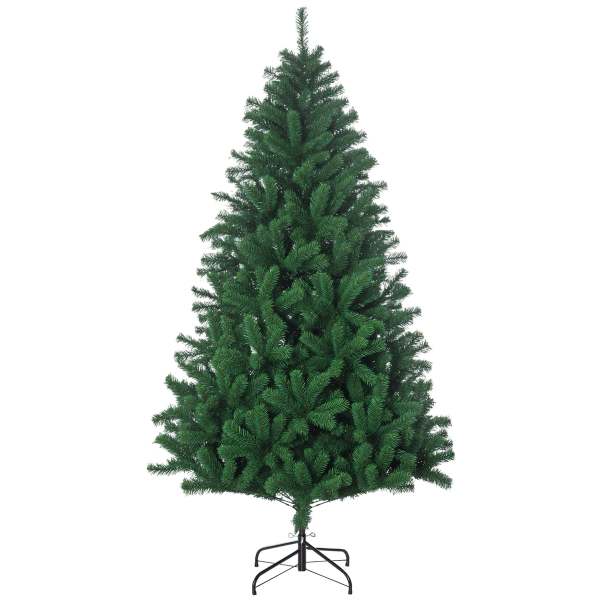 Árvore de Natal 180 cm com 1000 Ramos de PVC e Suporte de Aço Decoração de Natal para Interior Verde — foto 1