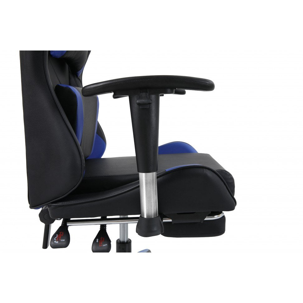 Cadeira Gaming Preta e Azul — foto 8