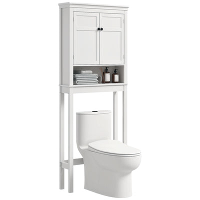 Móvel sobre sanita com 2 portas em MDF branco 70 x 20 x 175 cm