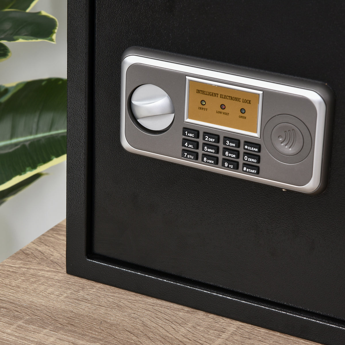 Cofre eletrônico sólido Caixa de segurança com chave 2 Códigos para casa Escritório Capacidade 32L Aço 35x30x39,3 cm Pret — foto 8