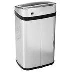 Balde de Lixo Inteligente de Aço Inoxidável 30L com Sensor Infravermelho de Abertura Automática para Cozinha Dormitório Casa de Banho 33x25x58 cm Prata e Preto — foto 8