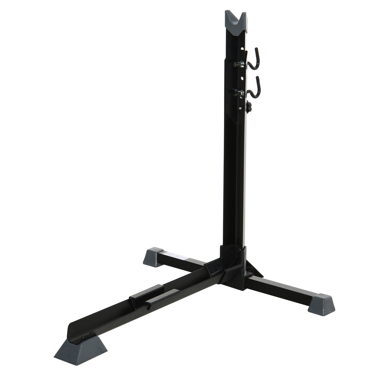 Suporte de bicicleta vertical Cavalete ajustável para bicicleta com alça de fixação fácil de transportar Suporta 30kg 66x56x63-73.5cm Preto — foto 1