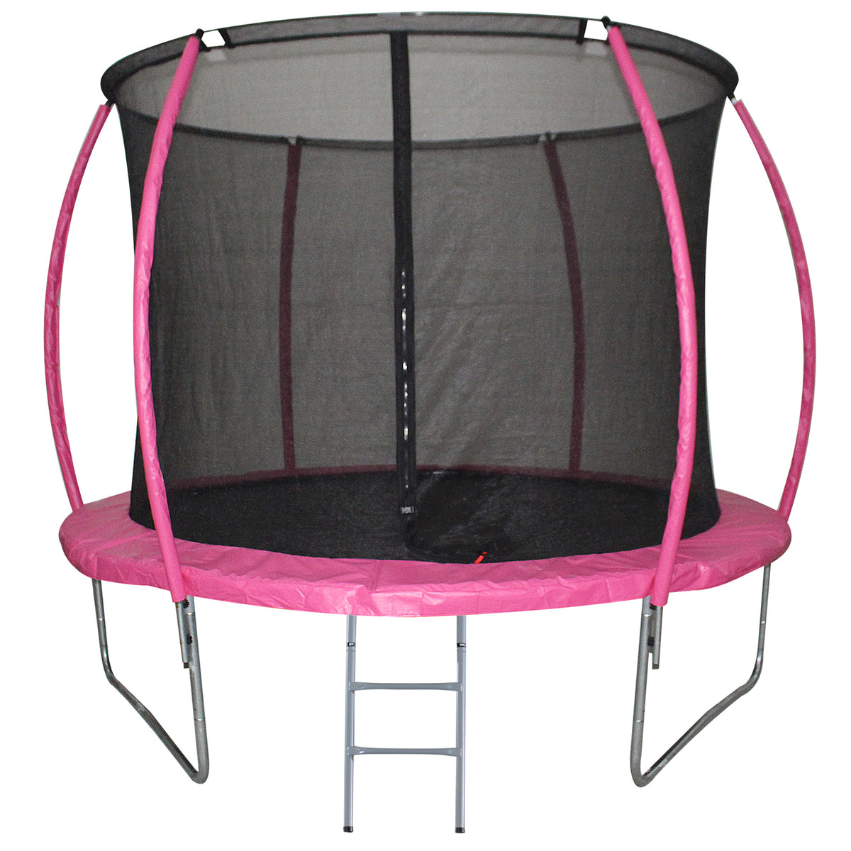 Trampolim de Jardim Φ244cm Trampolim para Crianças e Adultos com Rede de Segurança Cobertura nas Bordas e Escada para Exterior Rosa — foto 1