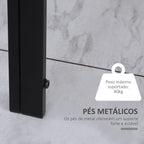 Mesa Sala de Jantar de Cristal Mesa Retangular para 4-6 pessoas com Pés de Metal Multifuncional para Cozinha 120x60x75 cm Preto — foto 5