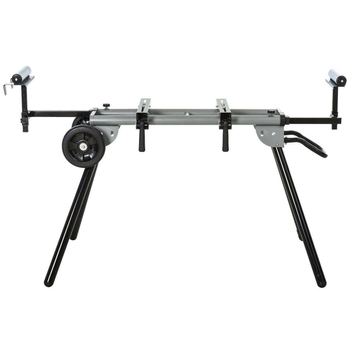 Suporte universal para serra de esquadria dobrável com distância de trabalho ajustável, fácil de transportar e armazenar 123,5-245x73x96 cm Preto — foto 8