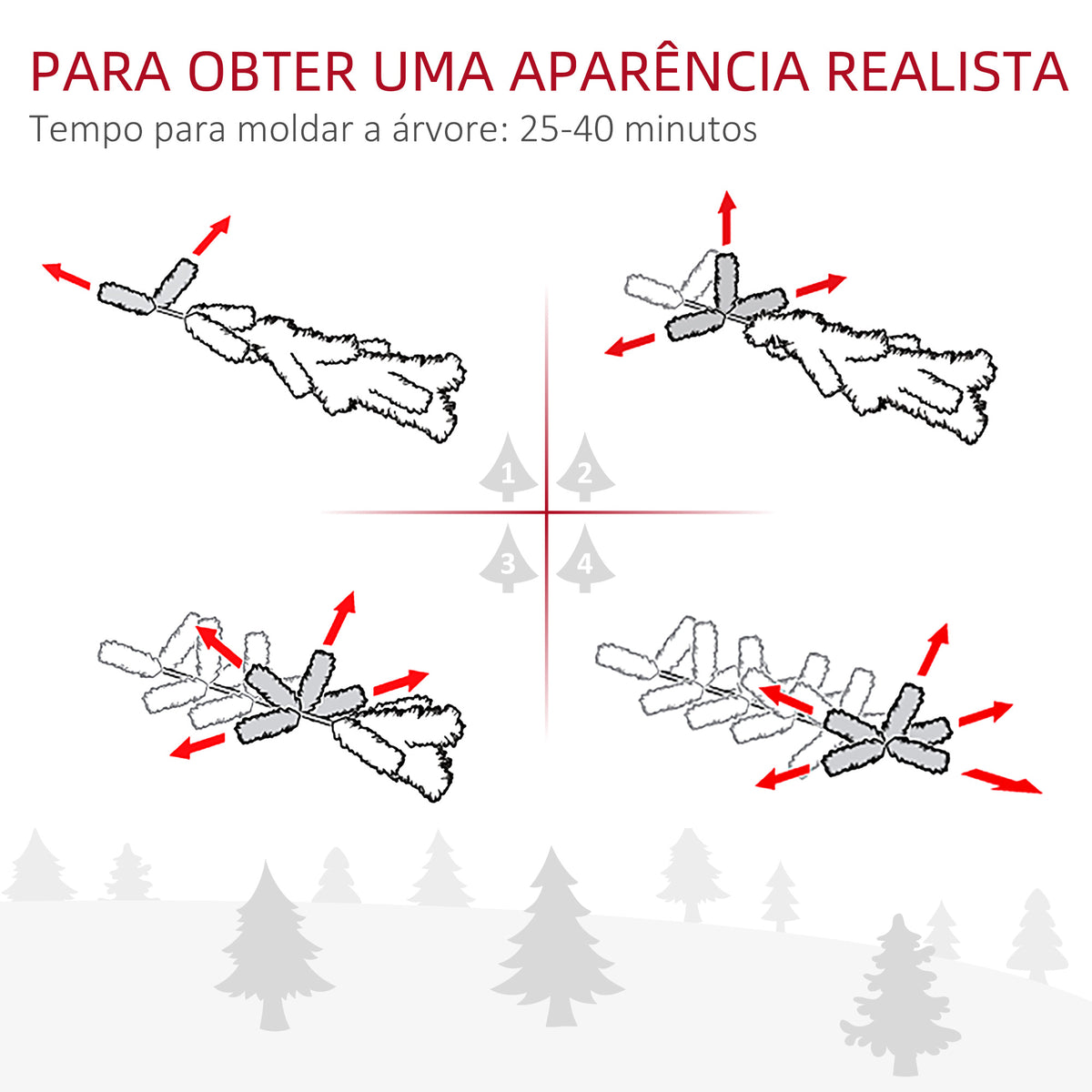 Árvore de Natal 225 cm Árvore de Natal Artificial Nevado com 738 Ramos e Suporte de Metal Árvore de Natal para Sala de Estar Verde e Branco — foto 5