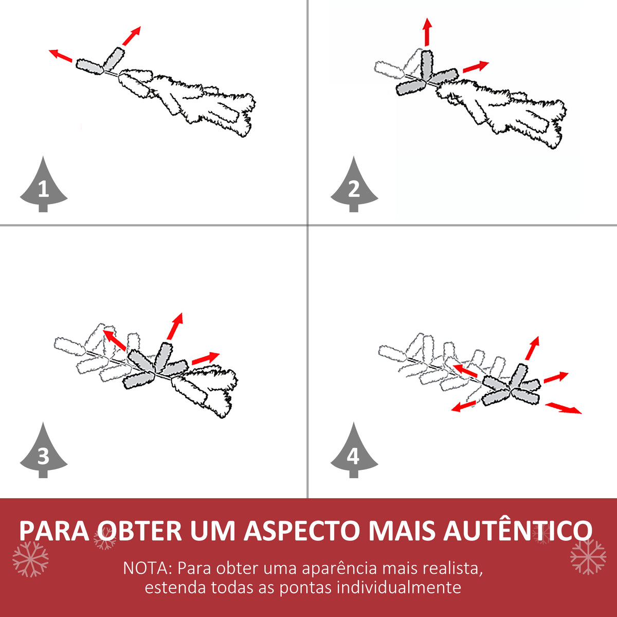 Árvore de Natal Artificial 90cm com 90 Ramos de PVC Fibra Óptica 4 Cores Suporte Decoração de Natal para Interiores Φ48x90cm Verde — foto 4