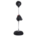 Saco de Boxe de Pé Punching Ball com Altura Ajustável em 4 Níveis 126-144 cm Base Preenchível e Luvas de Boxe para Adultos e Adolescentes Preto — foto 1