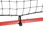 Rede de Rebote de Metal Rede de Rebote com Ângulo Ajustável e 20 Cordas Elásticas para Treinamento de Futebol Tenis Beisebol Desportes 96x80x96cm Vermelho — foto 9