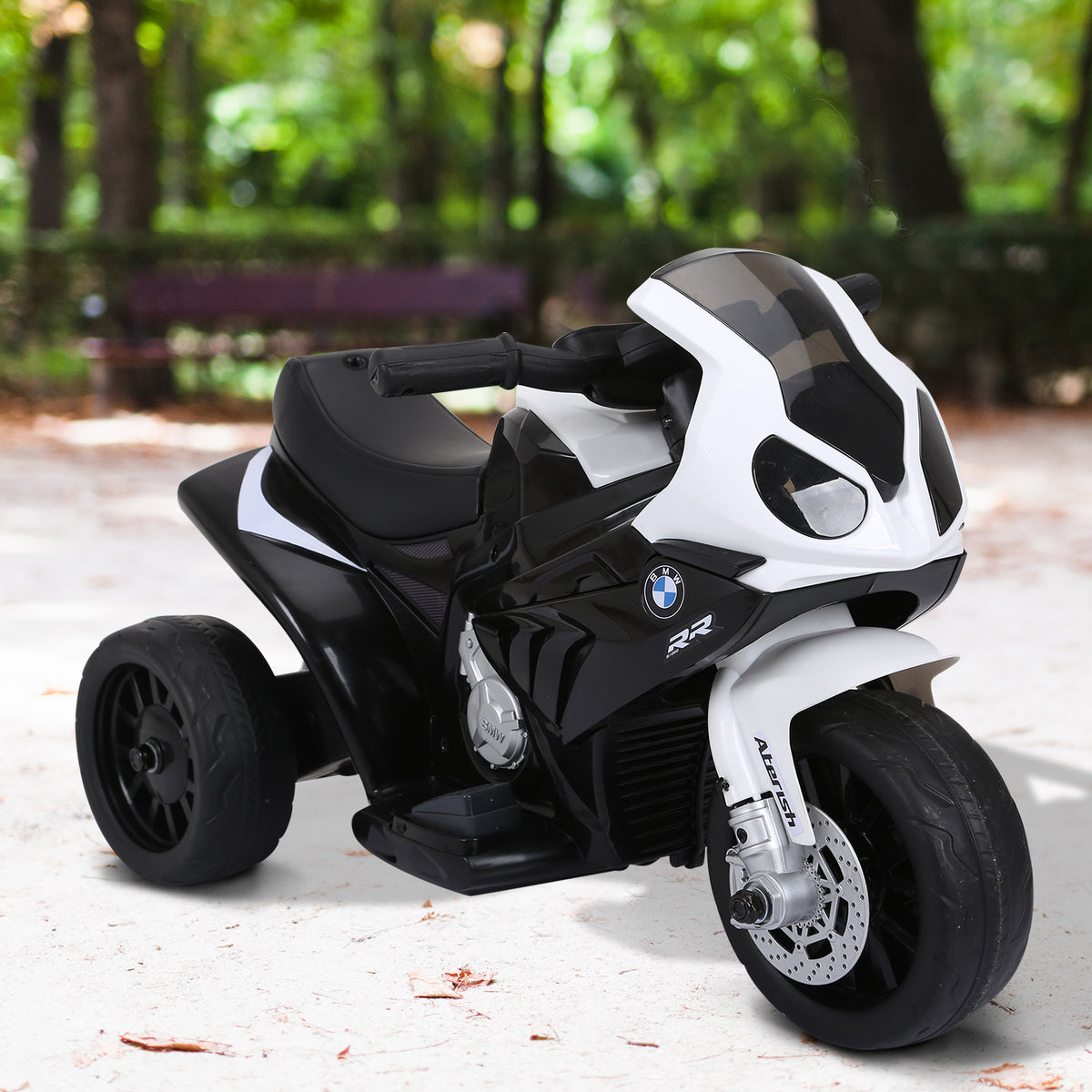 Mota Elétrica BMW para Crianças entre 18-36 Meses 6V com Faróis Música e Velocidade Máx. de 2,5 km/h 66x37x44 cm Preto — foto 2