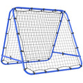 Rede de Rebote Dobrável para Treino Desportivo Ajustável em 5 Níveis de Ângulo com Tubo de Aço para Futebol Ténis e Basebol 100x95x90 cm Azul — foto 1