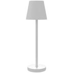 Candeeiro de Mesa com Luzes LED Candeeiro de Mesa Sem Fios Recarregável por USB-C 3 Cores Ecrã de Acrílico para Quarto Sala Ø11,2x36,5 cm Branco - Modelo 1 — foto 1
