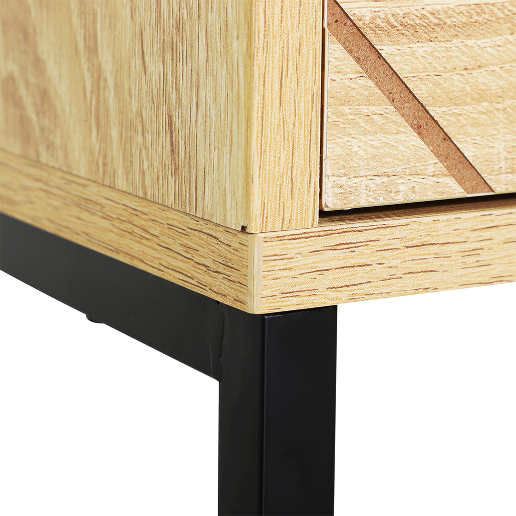 Cómoda com 6 Gavetas Estilo Retrô Móvel Auxiliar de Madeira para Sala de Estar Corredor 120x39,5x71 cm Madeira e Preto — foto 7