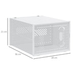 Armário Modular de Plástico Sapateira Modular com 8 Cubos Portas Magnéticas Organizador de Sapatos para Entrada Corredor Dormitório 28x36x21cm Transparente — foto 3