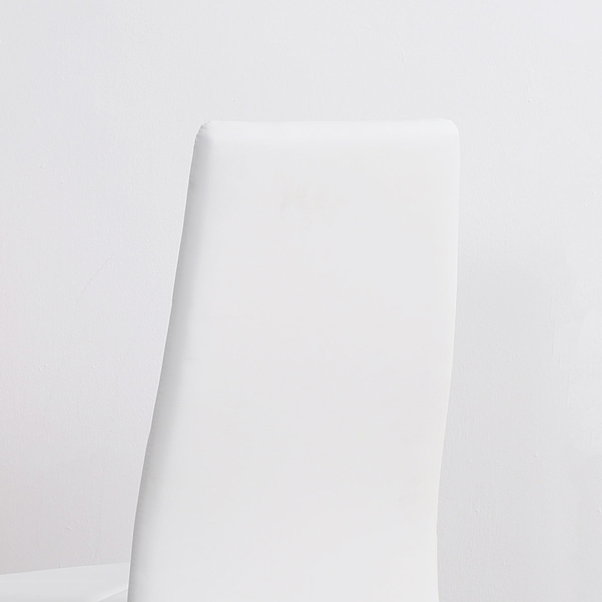 Conjunto de 4 Cadeiras de Sala de Jantar Estofadas em Couro Sintético Cadeiras de Cozinha com Encosto Alto e Pés de Aço Carga Máxima 120kg 41x50x97cm Branco — foto 9