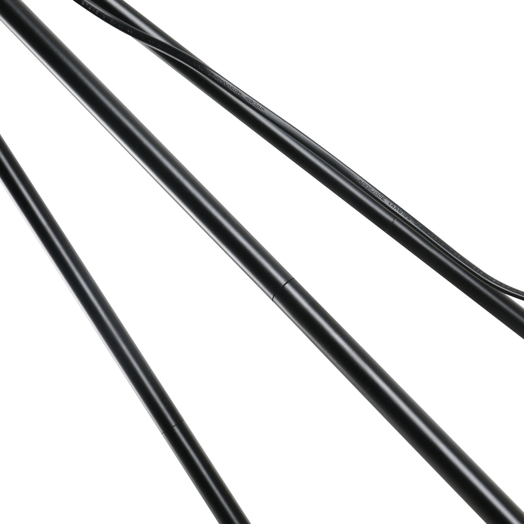 Candeeiro de Pé Moderno Candeeiro de Pé para Sala de Estar com Ecrã Redondo Tripé e Suporte para Lâmpada E27 Ø37x152 cm Branco e Preto — foto 6