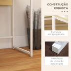 Secretária Moderna Mesa para Escritório Mesa de Computador com Estante de Armazenamento e 2 Gavetas Removíveis 106x50x89 cm Branco — foto 5