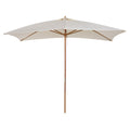 Chapéu de Sol de Jardim com Sistema de Polia Teto Ventilado e Mastro de Madeira para Terraço Pátio Exterior 2,95x2x2,55m Creme — foto 1