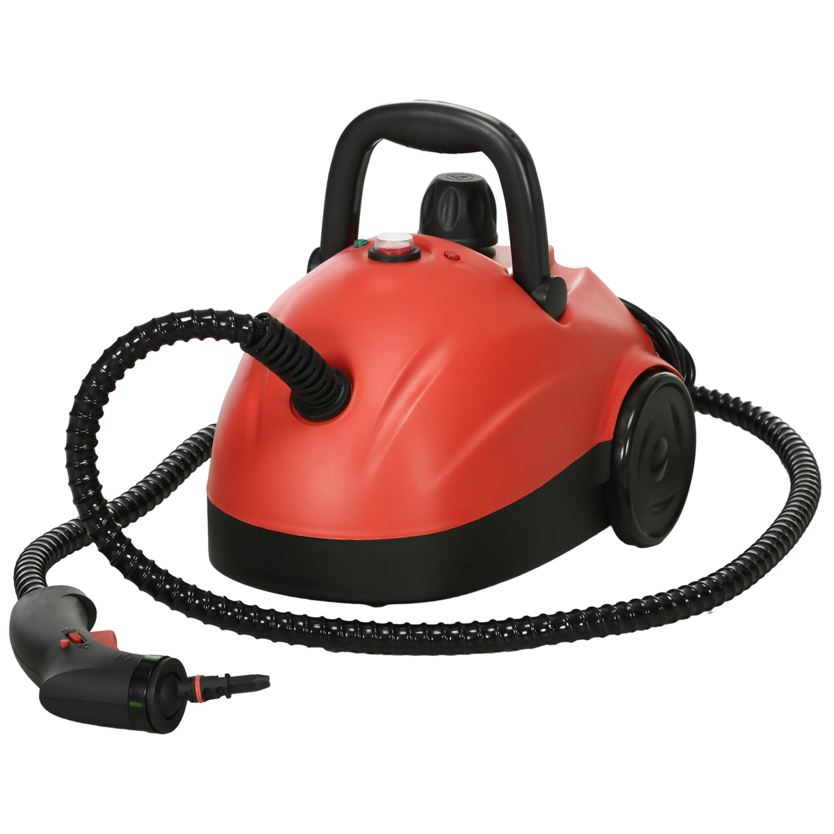 Máquina de Limpeza a Vapor Portátil 3,5 Bares Potência 1500W Máquina de Limpeza a Vapor Multiusos Depósito 1,5 L Autonomia 25 min com 13 Acessórios 34x25x23,5 cm Vermelho — foto 1