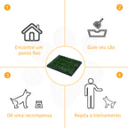 Sanita para Cães com Relva Artificial e Bandeja Sanita Interior para Animais de Estimação com Bandeja Lavável 51x63x6 cm Verde — foto 4