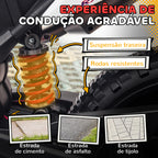 Mota Elétrica Infantil com Licença Oficial Aprilia 12V 25W Rodas de Apoio Removíveis Farol Música Porta USB e Amortecedor Traseiro Branco — foto 7