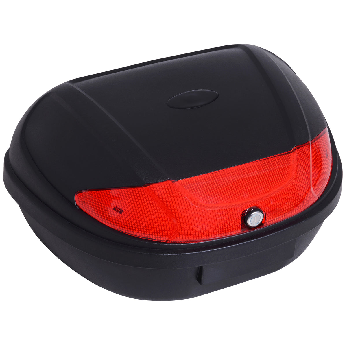 Mala para Motocicleta Mala para Mota Capacidade de 52L com Fechadura e 2 Chaves 59,5x43,5x31 cm Preto e Vermelho — foto 1