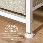 Cómoda com 7 Gavetas de Tecido Cómoda de Armazenamento Multifuncional para Dormitório Sala de Estar Corredor 63,5x30x71cm Cinza — foto 5