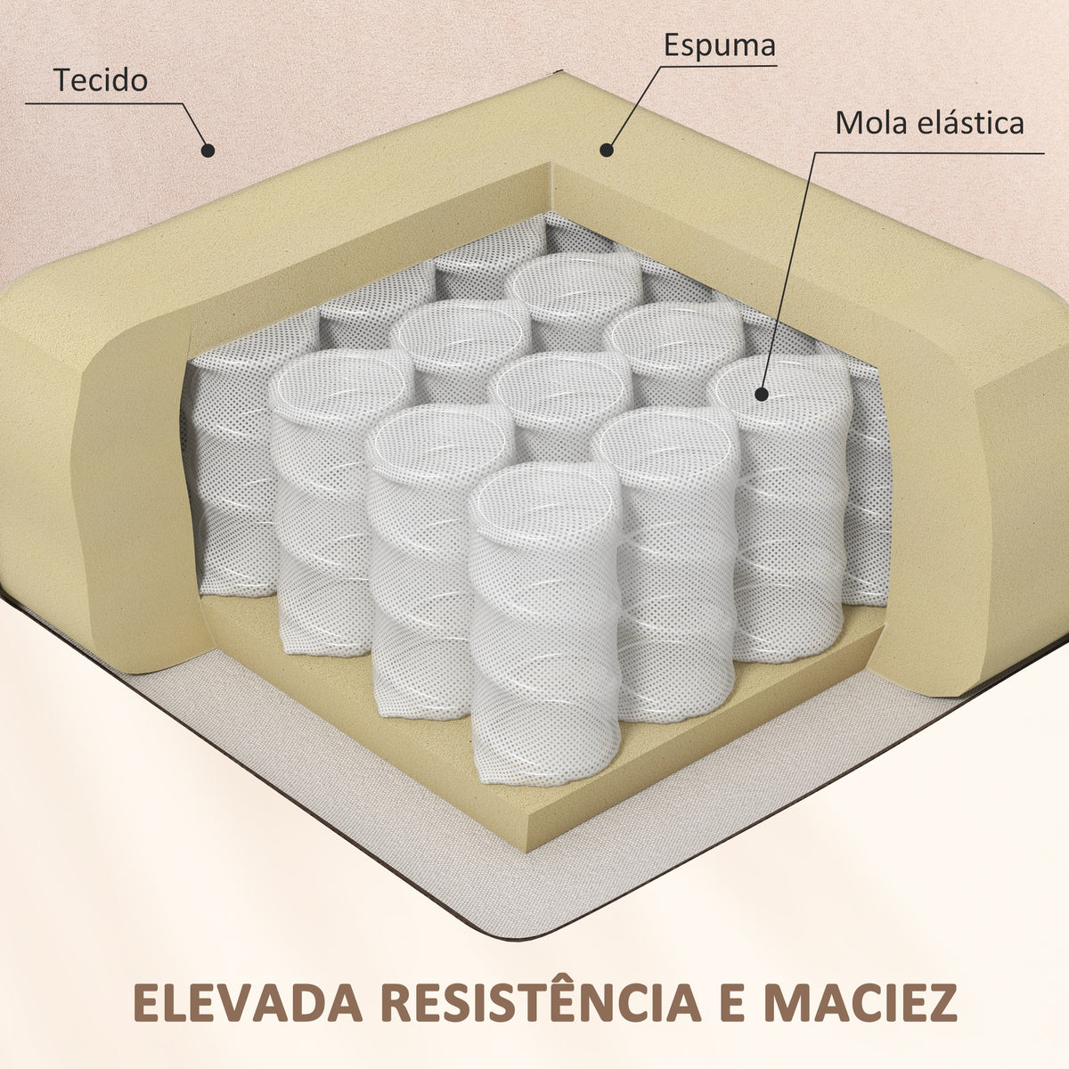 Poltrona de Massagem Poltrona Relax Reclinável com Controlo Remoto 2 Áreas de Massagem Bolso Lateral 78x83x101 cm Bege — foto 6