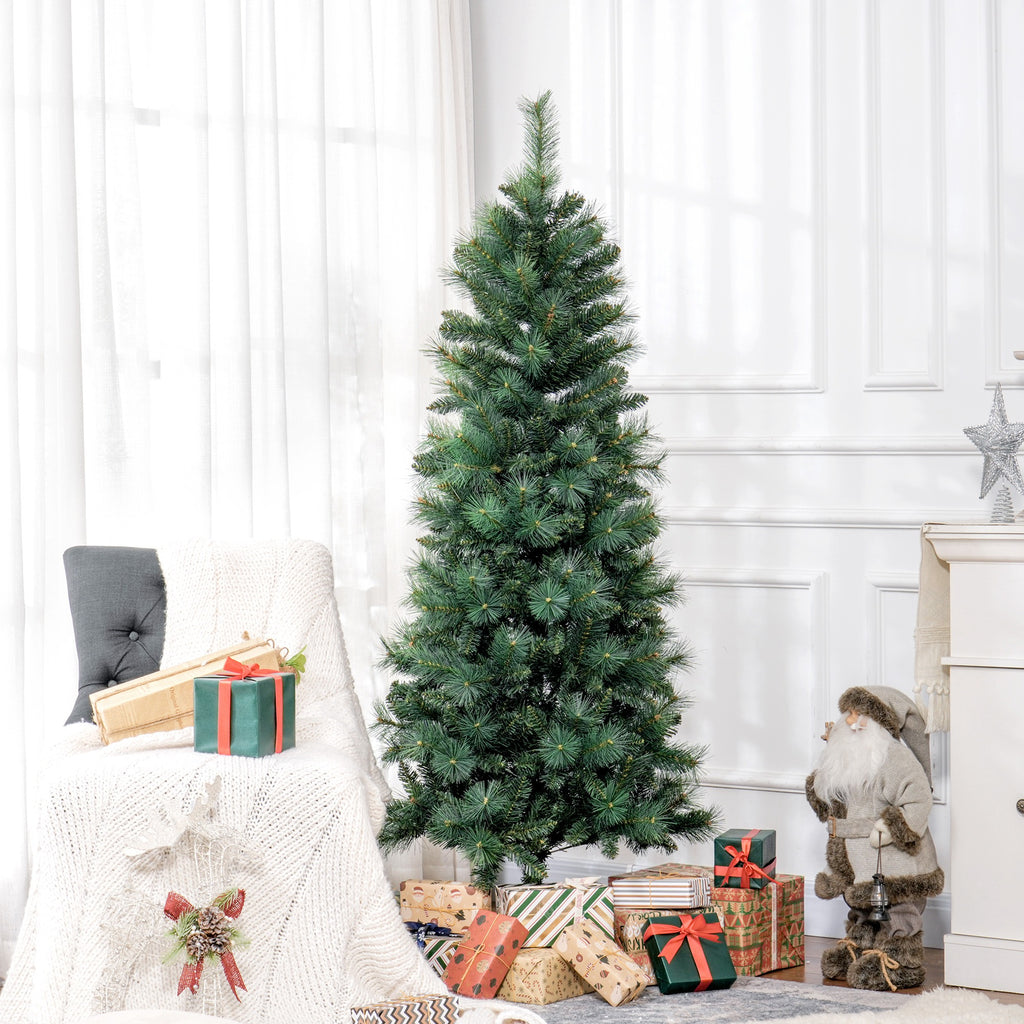 Árvore de Natal 180 cm Árvore de Natal Artificial com 528 Ramos e Suporte de Metal Árvore de Natal para Sala Interior Verde — foto 2