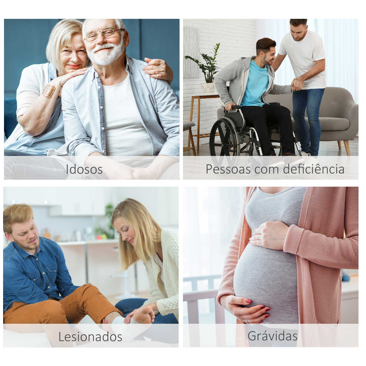 Cadeira para Duche Antiderrapante com Altura Ajustável em 6 Níveis Cadeira de Banho com Apoio para os Braços Amovíveis 47x50x74-87 cm Branco — foto 5